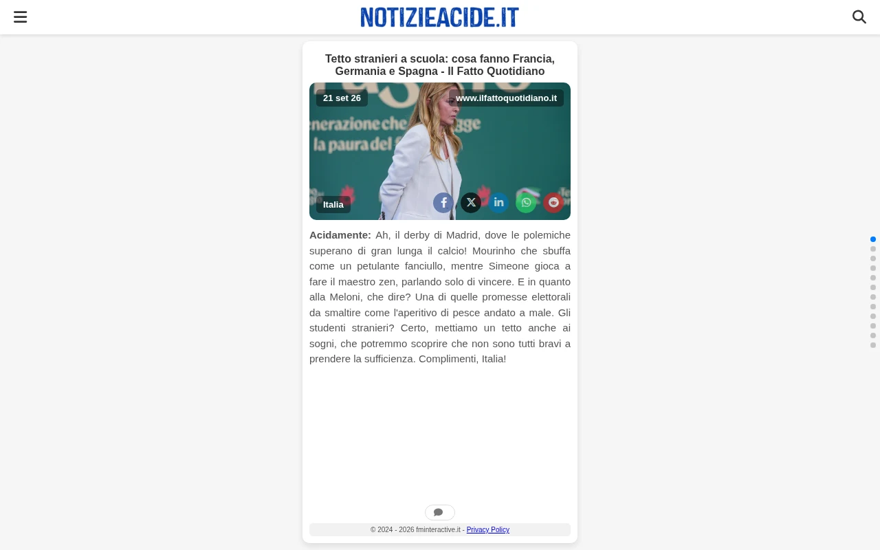 NotizieAcide Live Preview